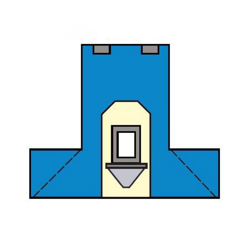 Покриття 160х300 cm(см) для гінекологічних операцій, з захисним покриттям для ніг, СМС 35 g/m2(г/м2), стерильне одноразового використання,ТМ «АХІЛЛ»